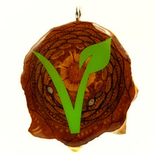 Load image into Gallery viewer, Green Vegan Knobcone Pendant